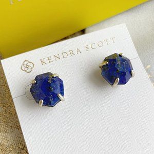 Kendra Scott Gold Blue Lapis Ryan Stud Earrings